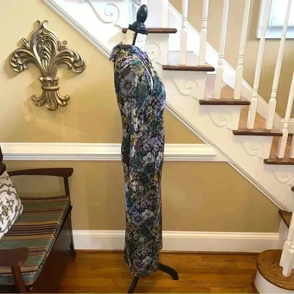 AFRM floral wrap front peek a boo mesh dress - Picture 9 of 16